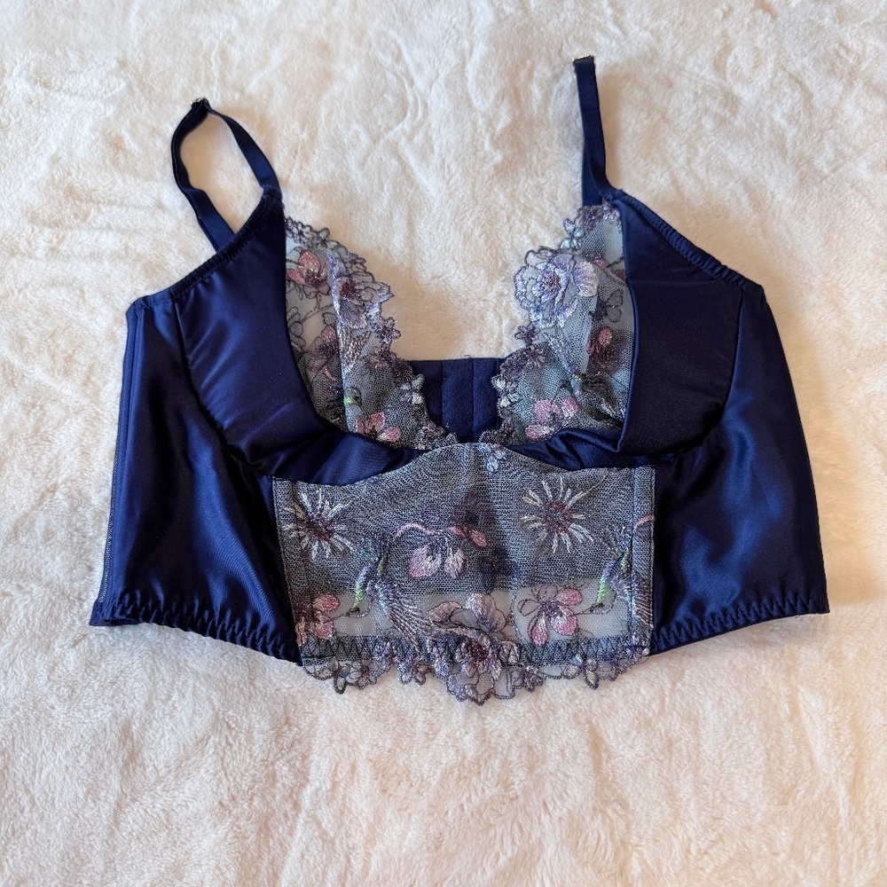 New! Victoria's Secret Very Sexy Hummingbird Embroidery Corset 45809 - Picture 4 of 9